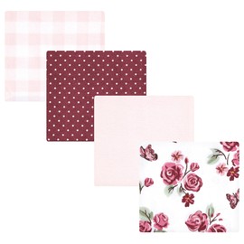 Hudson Baby Unisex Baby Cotton Flannel Receiving Blankets, Sweet Roses, One Size