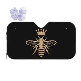 Queen Bee Retro Windshield Sunshade for Car SUV Truck Foldable Uv Ray Reflector Front Window Sun Shade Visor Shield Cover