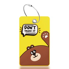 SIVEUMIL 1pcs 2303 Bright Silicone luggage tag (Yellow)
