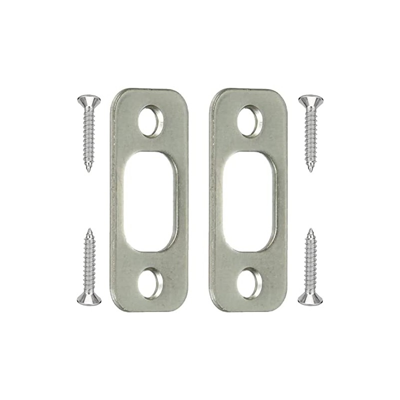 Corner Deadbolt Strike Plate,1 x 2-1/4" Deadbolt Cover Plate,Door Hole