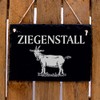 Slate Board Goat Hutch with Goat Motif Sign 22 x