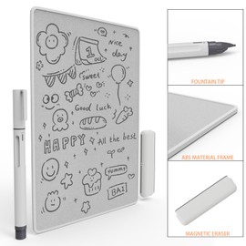 Rarler Magnetic Writing Board 11.85”x 8.4” Reusable Memo Pad Board with Pen & Eraser, ABS Frame Dry Erase Board for Working Studying Meeting, Portable Handwriting Board Kit