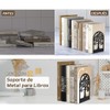 DACUAN Metal Bookend, 4 Packs Durable Book Holders, Book Shelf