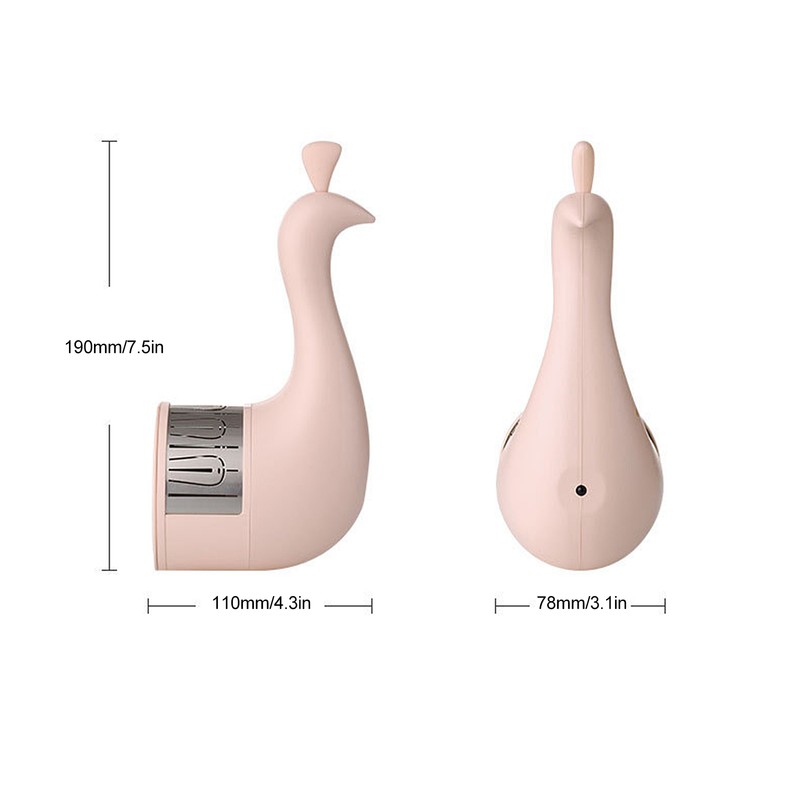 PeacockShaped Projection Lamp Decorative Light Touch Control ABS Nightlight Bedroom(Pink
