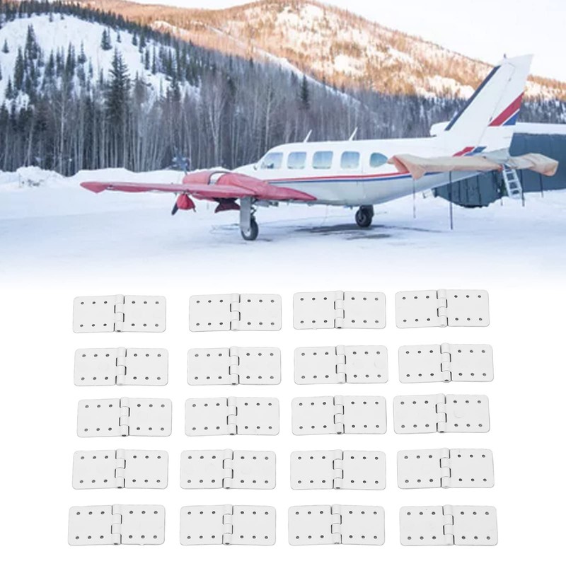 lvifloae 40pcs Rc Aircraft Hinges Pinned Plastic Remote Control Airplane