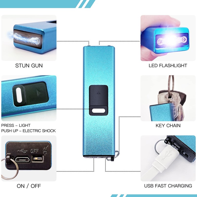 REAX Keychain USB Rechargeable with LED Flashlight