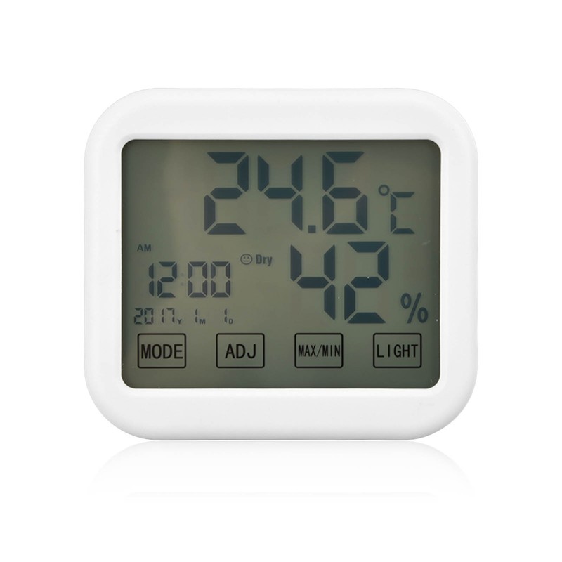 Digital Thermometer Smart Touch Settings Alarm Clock Function Temperature Humidity