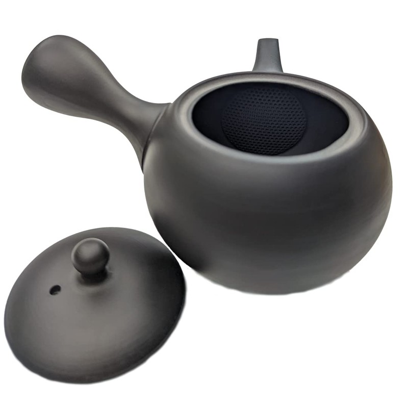 Kyusu Japanese Teapot with Side Handle for Green Tea, Ceramic