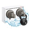 Daily Treasures 2 x Space Aluminium Suction Hooks, Stainless Steel