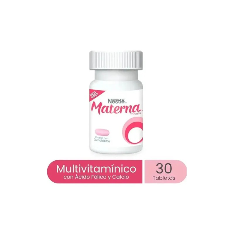 Suplemento Multivitamínico Nestlé Materna Frasco 30 Tabletas
