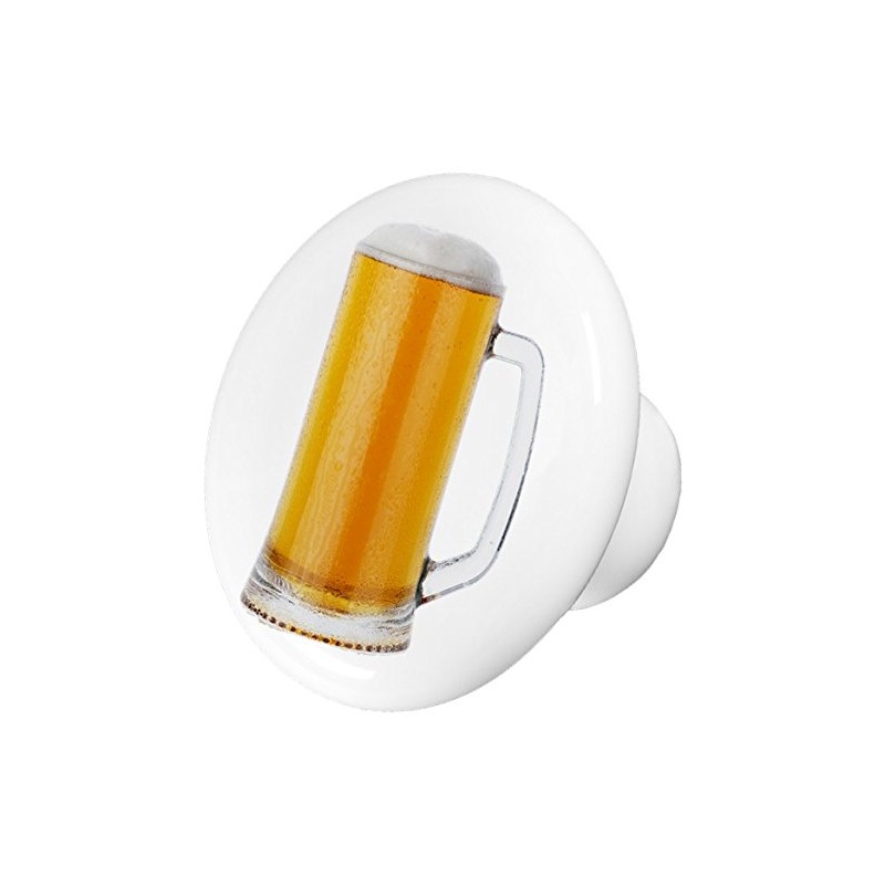 Set of 2 Beer Ceramic Cabinet Drawer Knobs