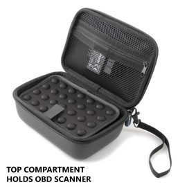 CASEMATIX Travel Case Compatible with BlueDriver Bluetooth OBDII OBD2 Scan Tool and Male to Female Extension Cable Diagnostic Extender and Other Accessories, Case Only