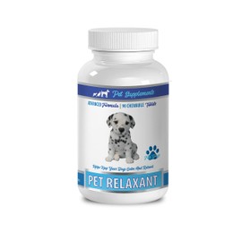 PET SUPPLEMENTS Dog Stress Relief Treats - Relaxant for Dogs - Anxiety and Stress Relief - Behavior Support - Chewy Treats - Valerian Dogs - 1 Bottle (90 Chews)
