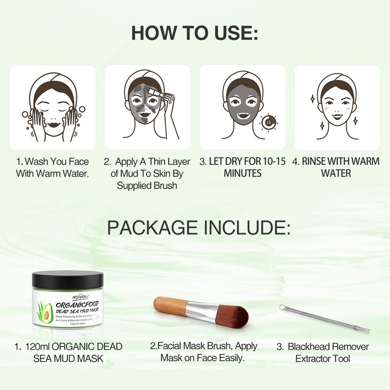 Clay Mask Avocado Dead sea Mud Stick Mask Natural Organic