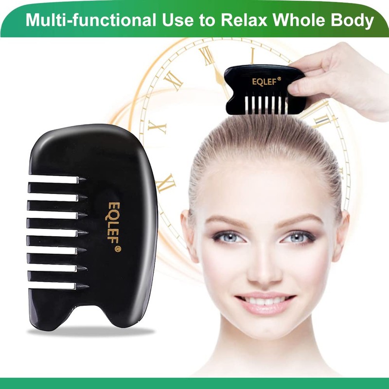 EQLEF Gua Sha Massage Tools, 2 Pieces Horn Gua Sha