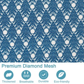 Polecasa Heavy Duty Large Mesh Laundry Bag with ID Tag and Locking Drawstring Closure - 24 x 36 inches - Laundry Hamper Liner, Washable Laundry Bags for Travel, Sports, Dorms (Blue)