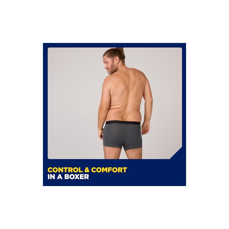 TENA Men Protective Boxers, Discreet Fit Washable Incontinence Pants that
