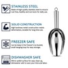 8 Ounce Ice Scoop Set of 2, E-far Stainless Steel