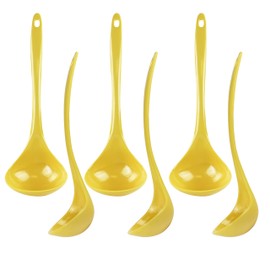 Reston Lloyd Melamine Soup Ladle Kitchen Utensil, Premium Quality Utensil with Heat Resistant Ergonomic Handle, Durable BPA-Free Plastic, 10.5 inch long, 6pc Set, Lemon