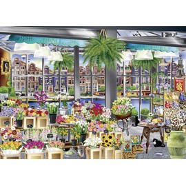 Ravensburger Amsterdam Flower Market 1000 Piece Jigsaw Puzzle for Adults & Kids Age 12 Years Up