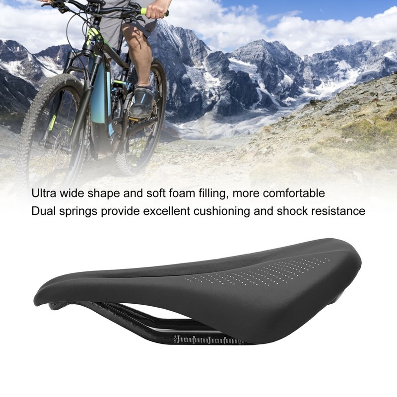 155mm Widen Carbon Fiber Leather Bicycle Saddle Cushion Hollow Cycling