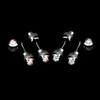 Pack of Screw Back Earrins Black Gold Plted Titanium CZ
