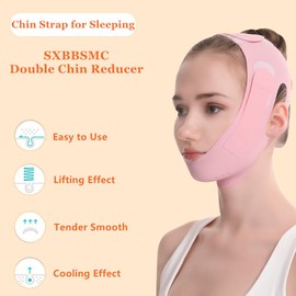 SXBBSMC Chin Strap for Sleeping - Double Chin Reducer, Face V Line Lifting Mask, Reusable Jawline Shaper for Women