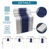 Modern Navy Blue Table Runners, Farmhouse Stripes Table Runner Dresser