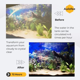 Aulofee 15-50 Gallon Aquarium Filter, 210GPH Fish Tank Filter, Internal Turtle Tank Filter, Whisper Aquarium Pump, Suitable for Freshwater and Saltwater