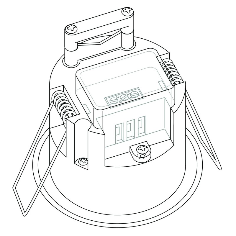 SEBSON Motion Sensor Outdoor IP65 Ceiling Flush-Mounted 6m/360° HF Sensor