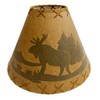 Rustic Oiled Kraft Laced Moose Lamp Shade - 14"