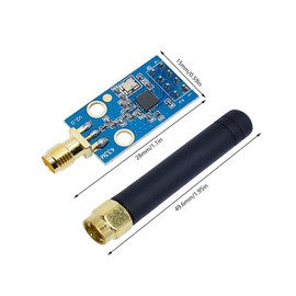 GERUI 2 PCS CC1101 Wireless Module 433M Data Transfer and Receiver Module Equipped with Rubber Rod Antenna