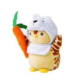 BANDAI Pudgy Penguins Plush Buddy with Carrot Toy From Pudgy World| 20cm Plush Buddy with Carrow Soft Toy | Super Soft And Cuddly Pudgy Penguins Toys | Soft Toys For Fans Of Cute Things