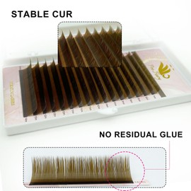 Pro Fairy Dark Brown Eyelash Extensions Volume Lash Extension Colored Lash Black Brown Individual Eyelash Extensions 0.07 0.10 B C C+ D D+ L Mixed 7-14mm (Dark Brown Lashes, 0.07-C+-Mix)