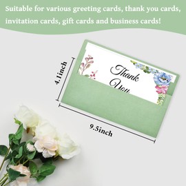 Mulbozy 50 Pcs #10 Business Envelopes, Self Seal Standard Envelopes, Windowless Business Mailing Envelopes for Office Checks Letters Invoices Statements Wedding, Size 4-1/8 x 9-1/2 inch (Sage Green)