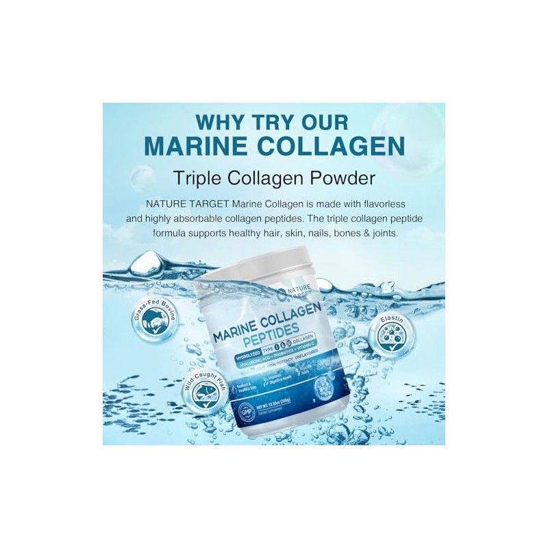 Nature Target Péptidos Colágeno Marino Polvo Hidrolizado Tipo Iii Probióticos