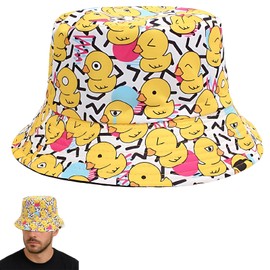 SKJAXF 1 Duck Hat, Duck Bucket Hat for Men and Women, Funny Bucket for Outdoor Activities, Lightweight and Portable Silly for Beach, Travel, Camping, Fishing