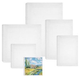 Canvas Set of 6 Canvas Frame Canvas for Painting Set Empty Canvas Made of High-Quality Cotton Stretcher Frame Canvas Assorted Size Art Canvas Frame for Adults, Artists and Children