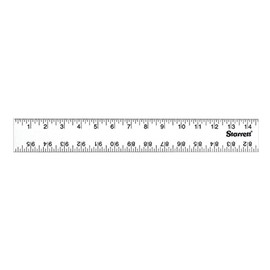 Starrett Straight Edge Aluminum Rule - Ideal for Schools, Shops, Metal Workers and Wood Workers - 96" Length, 2" Width, .125" Thickness, 1/8", 1/16" English - ASE-96