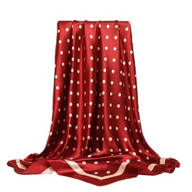 FAIRYGATE DA2417 Women's Scarf, Red, Velour Scarf, Size Chic Silk Scarf, Bandana, Perfect for Spring and Summer