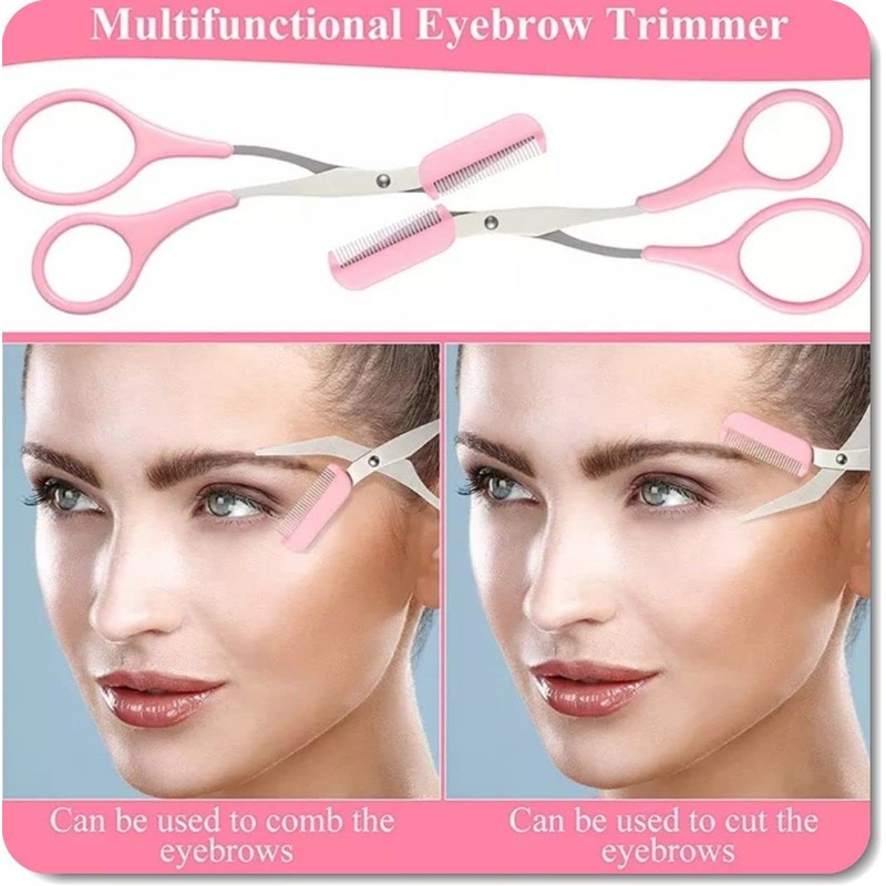 Eyebrow Shaper - Thinning Bushy Eyebrows with Scissors & Comb