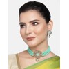 Aheli Kundan Pearl Choker Multi Layered Collar Aretes Set Joyería
