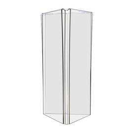 Marketing Holders 6 Pack Sign Holder 4 x 9 Inch 3 Sided Table Tent POP Signs Restaurant Ad Display Clear Acrylic Countertop Advertisements Menu Holder Drink Food Menu Pricing