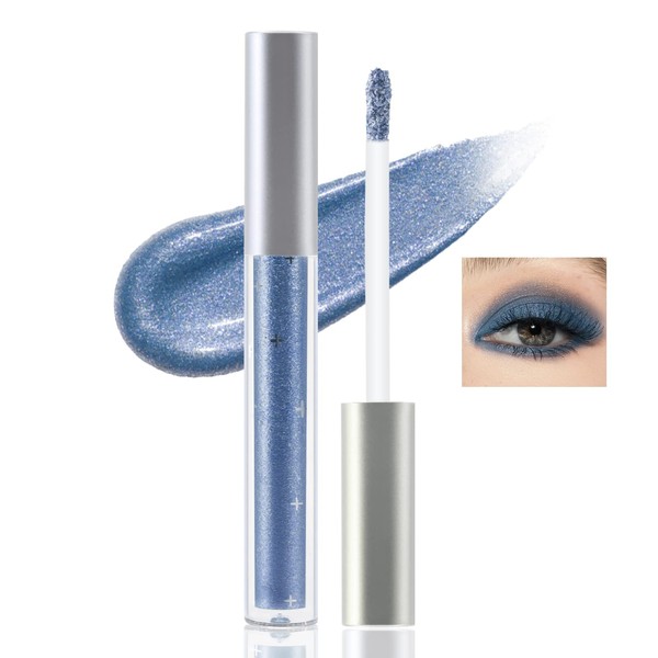 Boobeen Liquid Glitter Eye Shadow, Pigment Eye Highlighter for Shimmer Eye Makeup, Long Lasting Eye Shadow for Women