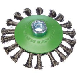Bosch Accessories Professional 1 x Taper Brush, Braided Wire, Stainless Steel, Heavy for Inox (Steel, Diameter 115 mm, 0.35 mm, M14, Accessories Angle Grinder)