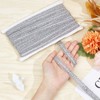 GORGECRAFT 15Yds Silver Scroll Gimp Braid Trim Lace Trim Ribbon