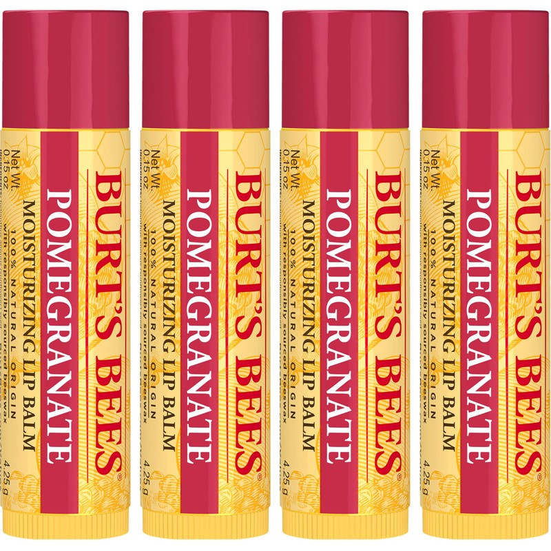 Burt's Bees Lip Balm - Pomegranate, Lip Moisturizer With Responsibly