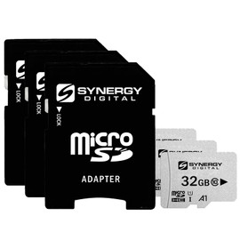 Synergy Digital 32GB Micro SDHC Secure Digital UHS-I Memory Cards, Compatible with Canon Ivy CLIQ Digital Camera - Class 10, U1, 100MB/s, 300 Series - Pack of 3