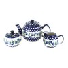 Blue Rose Polish Pottery Sweet Annie Three Piece Tea Set