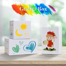 SPEPLA Shipping Boxes 9x6x4 Set of 6, White Corrugated Cardboard Box for Mailing Business Packaging